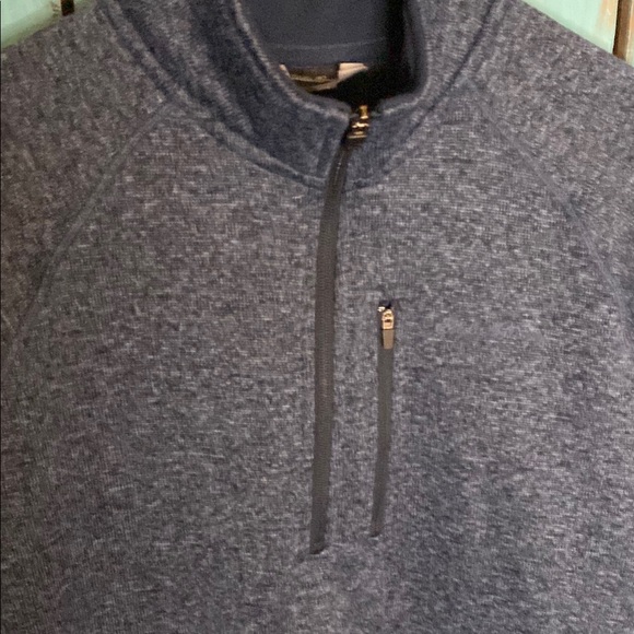 Eddie Bauer Blue heather pullover Quarter-Zip Sweater size XL - Picture 2 of 6